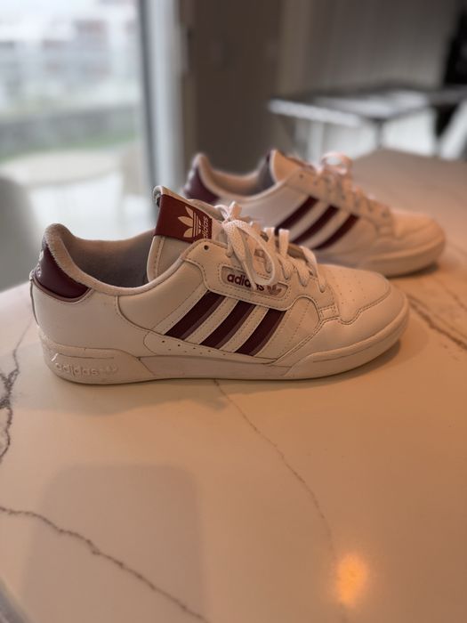 Tenis Continental com riscas bourdeaux