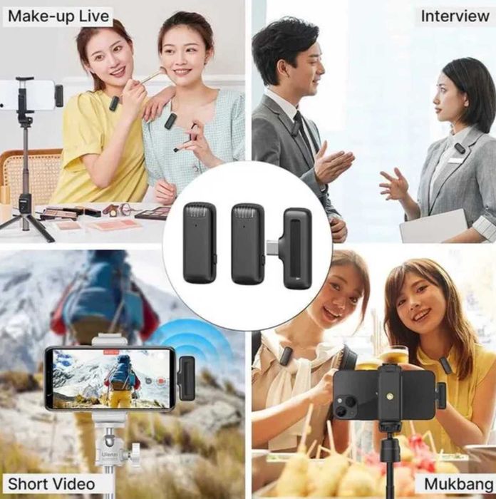 Ulanzi J12 петличний мікрофон Ulanzi A100 айфон телефон Ulanzi V6 AM18