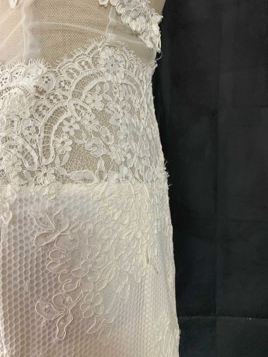 Nowa suknia ślubna 38 M koronkowa syrena z dekoltem halter rustykalna