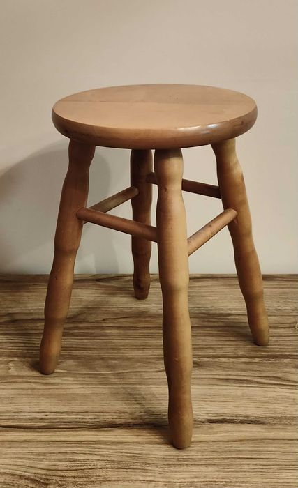 Taboret sosnowy | wys. 45 cm, Ø siedz. 29 cm