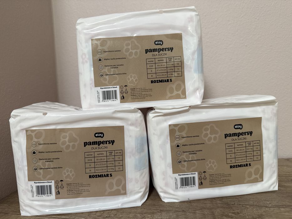 Pieluchy pampersy dla psa S 2-4 kg