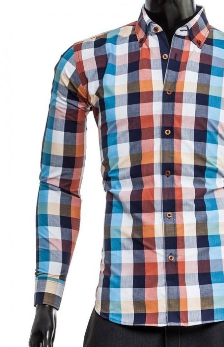 Stylowa męska koszula długi rękaw Victorio rozm. L 41/42 slim fit