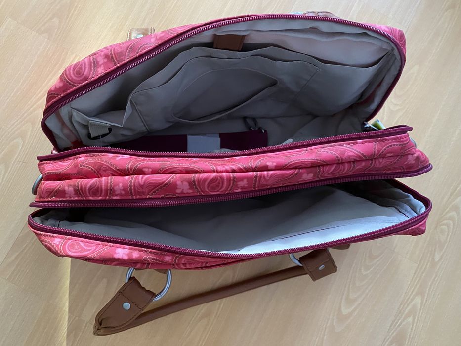 Mala de maternidade lassig vintage metro bag