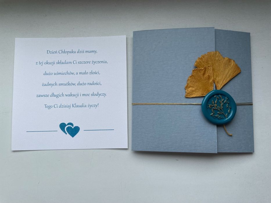 Kartka okolicznościowa zaproszenie ślubne personalizowana  złota basic