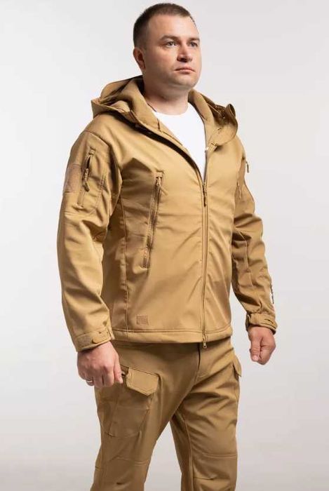 Костюм софтшелл Gwild Пісок Койот Soft Shell на флісі розміри M-4XL