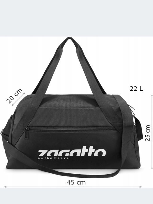 NOWA SOLIDNA Torba Sportowa Treningowa Damska Męska Na Siłownie Czarna