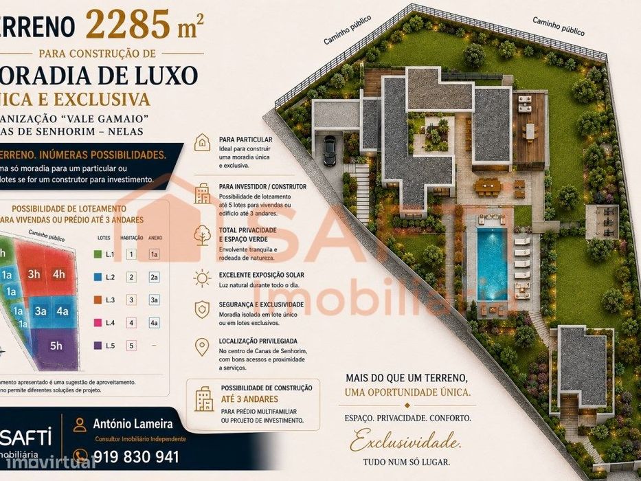 VISEU-NELAS-EXCLUSIVO: Terreno ÚNICO para Construção - Canas de Sen...