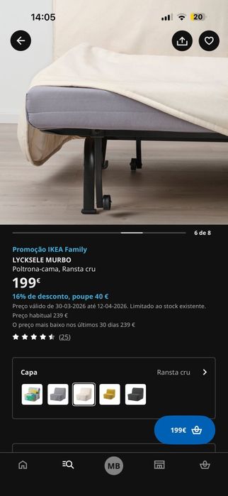 Sofá cama com pouco uso