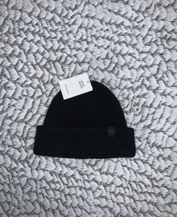 Шапка біні чорна чоловіча вовняна Reserved