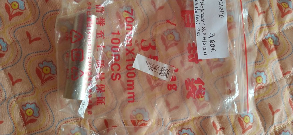 Fichas e adaptador Novo