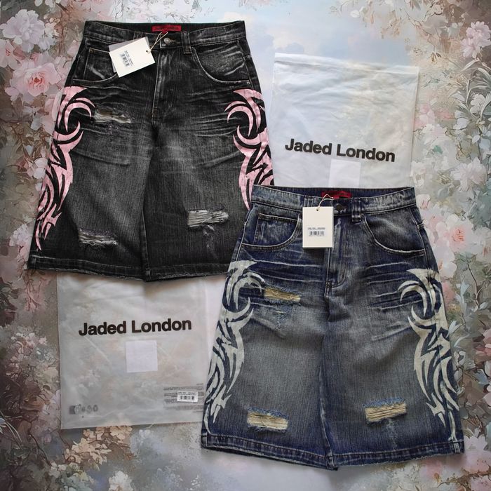 ОРИГІНАЛ Jaded London Blade Baggy Shorts | шорти джинсові широкі беггі джинси Джейдед Лондон