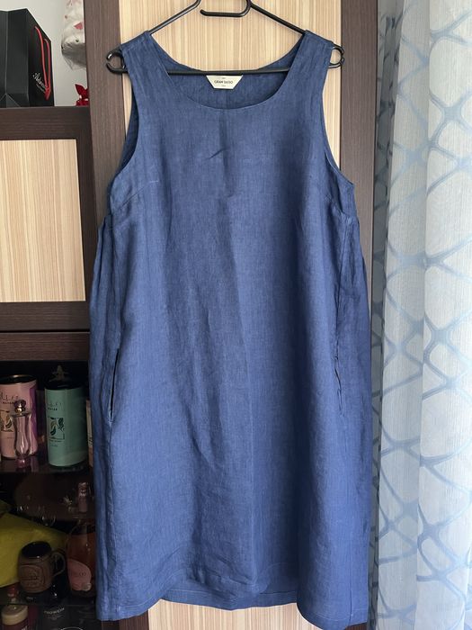 Lniana włoska sukienka