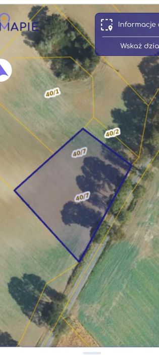 Działka z warunkami zabudowy Plemięta Okonin k. Grudziądza