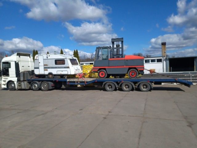 Van Eck niskopodwoziowa platforma, muldy, zagłębienia na kombajn, ładowarkę, dźwig, ciągnik siodłowy, 13,5m pokładu  mega, wys. 84cm, szer. 254cm, koła 17,5 bliźniaki