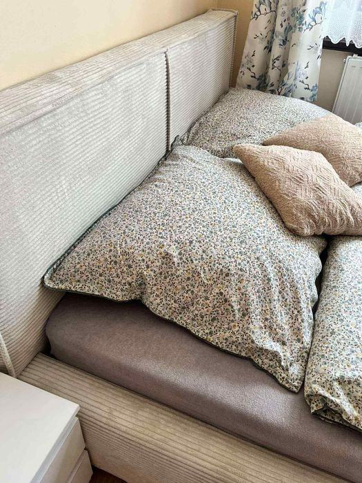 Łóżko sztruksowe + materac gratis