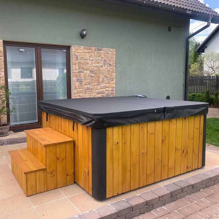 balia jacuzzi KWADRAT 210x210 hydromasaż do ogrodu