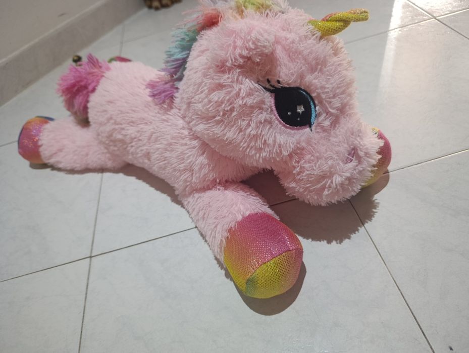 Unicórnio rosa 50cm e bolsa