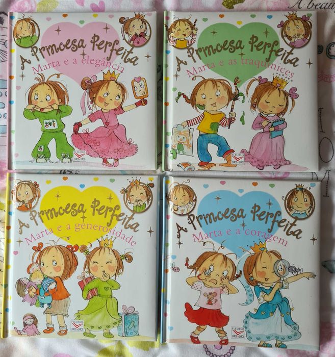 4 livros da coleção infantil "A Princesa Perfeita"