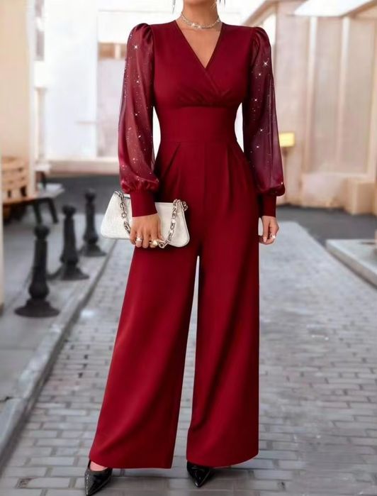 Elegancki kombinezon damski roz. L