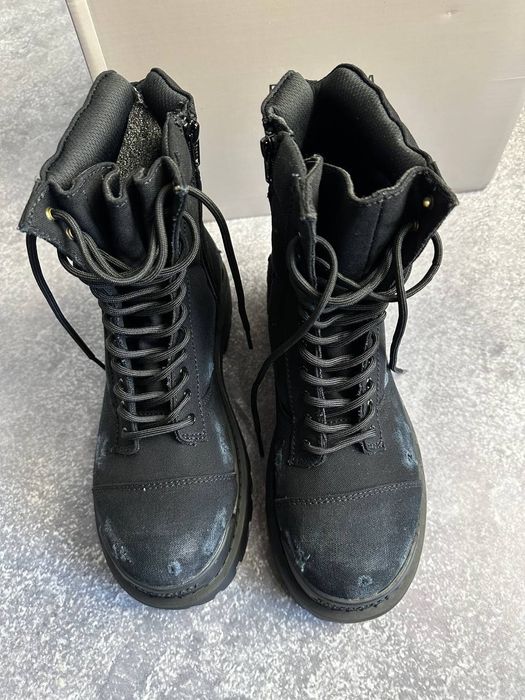 BALENCIAGA Strike boots black canvas ботинки боты чоботи opium archive