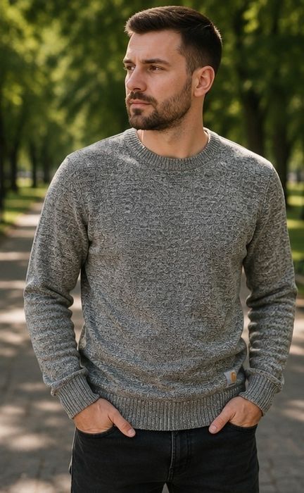 Чоловічий джемпер Carhartt Work in Progress сірий меланж S
