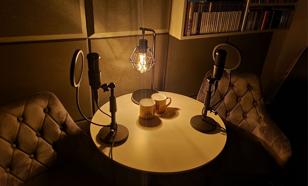 Mikrofony pojemnościowe Audio-Technica AT 2020  zestaw do podcastów