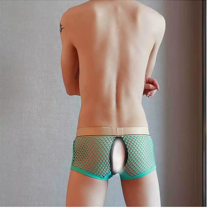 Męskie Siateczkowe Bokserki Jockstrap Otwarte z Przodu i z Tyłu - XL