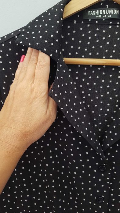 Elegancki kombinezon czarno-biały, roz. 36 Fashion Union Okazja!