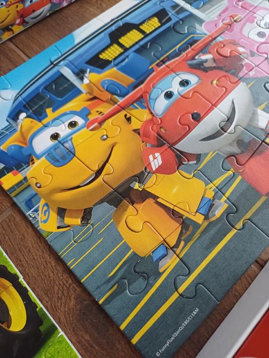 Puzzle Trefl 3 x 30 elementów Bob Budowniczy Myszka Miki Super Wings
