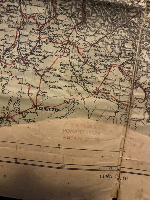 Przedwojenna mapa terenu wojny z Rosją