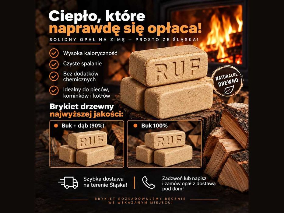 Brykiet drzewny – Pellet – RUF – Jakość- DOWÓZ - PROMOCJA