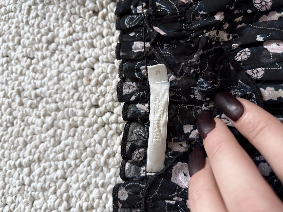 zwiewna bluzka boho w kwiaty M