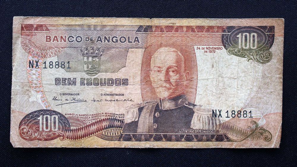 Nota 100$00 Angola capícua.