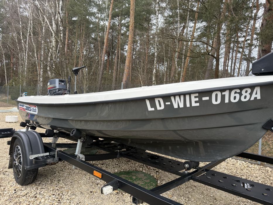 Łódź wędkarska łódka ka boats 385 yamaha 20km+ przyczepa