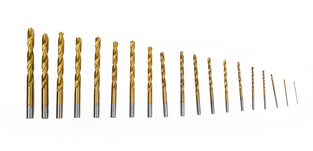 Wiertła Tytanowe Do Metalu 19 Sztuk Zestaw Wierteł