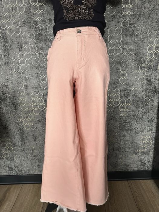 Rainbow mega jeansy szwedy r S szeroka nogawka