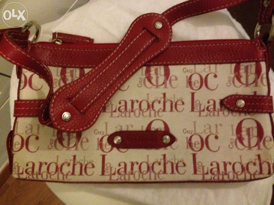 Mala ou carteira monograma Gui Laroche bicolor