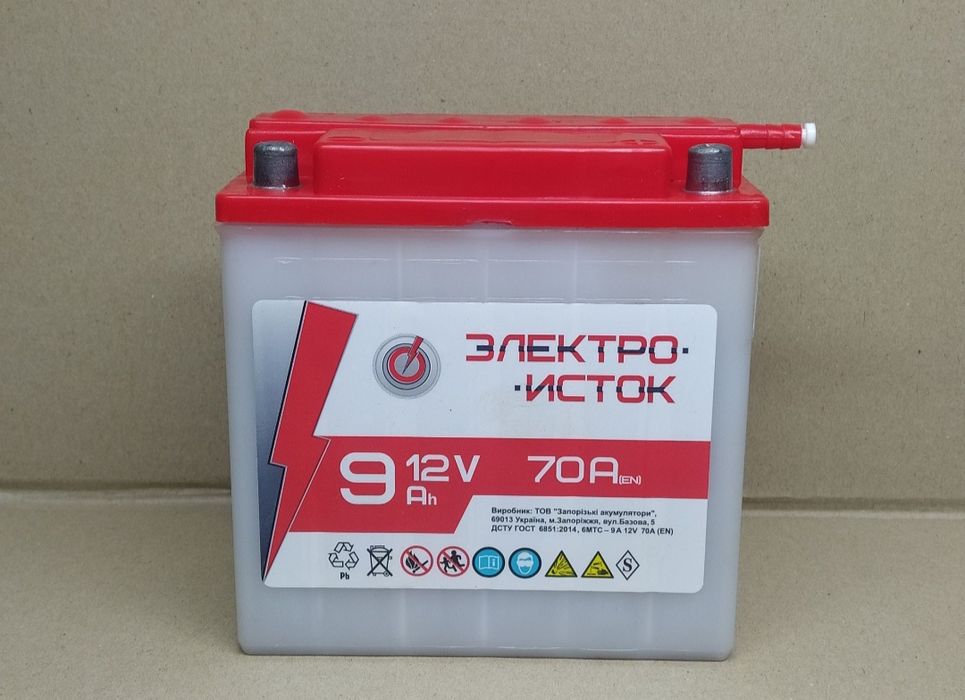Акумулятор мото АКБ (кислотний) 6V 18Ah, 12V 9Ah "ЕЛЕКТРО ВИТОК"