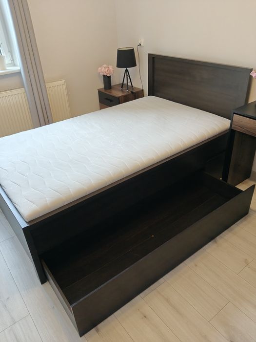 Łóżko BRW Nepo Plus 120x200 cm+ szuflada+stelaż+materac