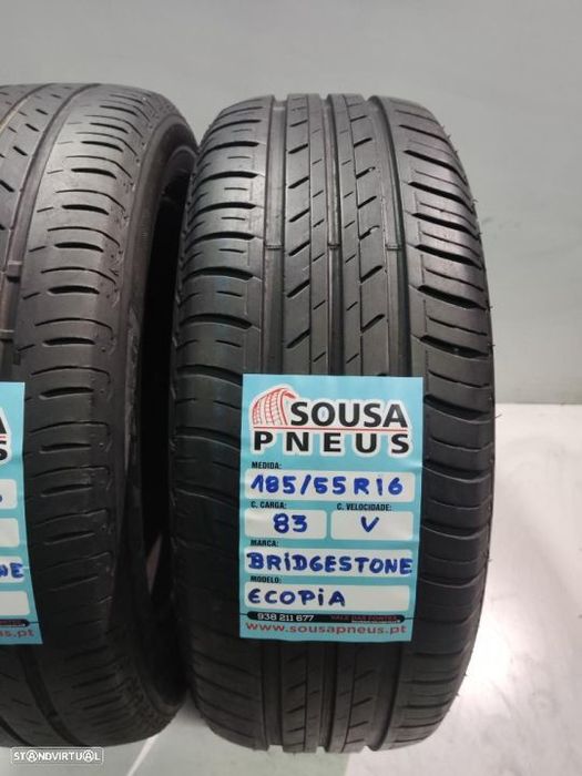 2 pneus semi novos 185-55r16 bridgestone - oferta dos portes