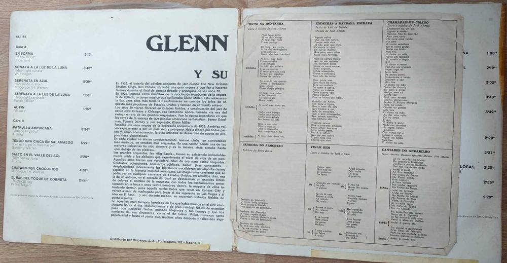 Disco de Vinil "Glenn Miller Y Su Orquesta – Versión Original"