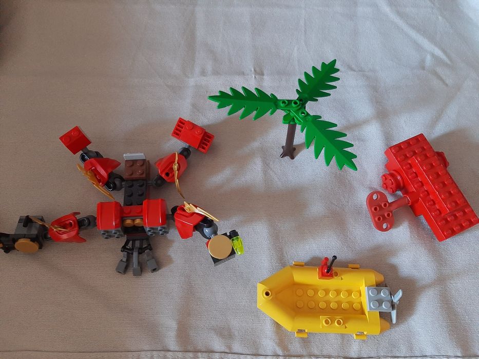 lego  barcos bote carrinho manivela palmeira