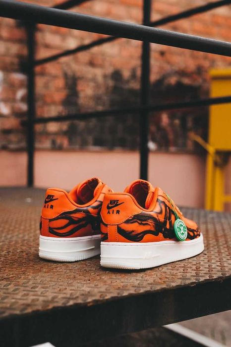 Мужские кроссовки Nike Air Force 1 Skeleton Orange. 40-45
