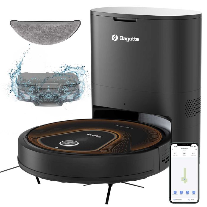 Robot sprzątający BAGOTTE 950 MAX Odkurzanie i Mycie samoopróżniający