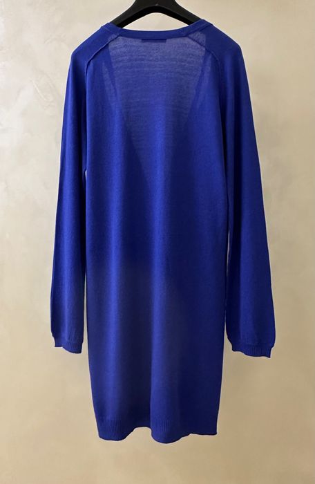 Кардиган базовий синій довгий котоновий легкий хлопковий Італія весна