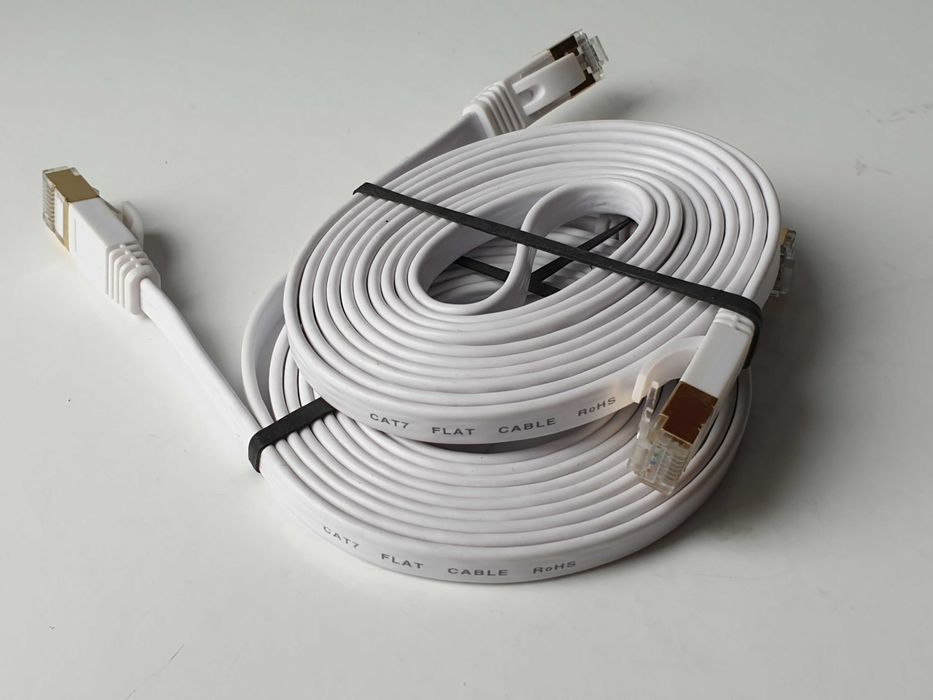 патч корд Ethernet Cat 7 32AWG   10 Гбіт/с  flat  rohs white 2м