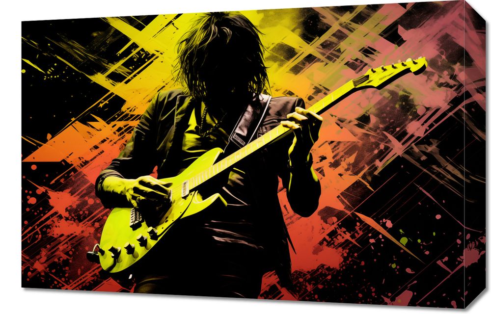 Obraz 60x40cm Gitarowa Pasja Na Elektryku