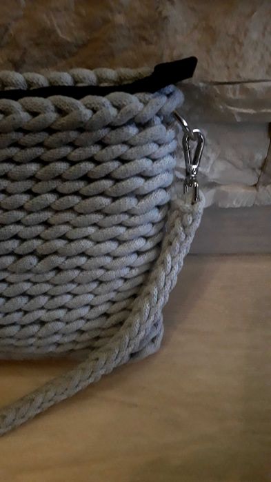 Torebka szydełkowa szydełko boho pleciona duża