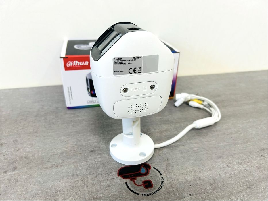 180° Панорамная уличная 8Мп Dahua IP камера с сиреной микрофоном PoE