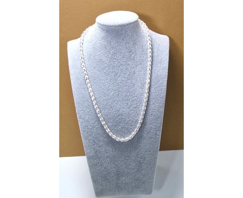 50x05 cm srebrny łańcuszek  przyciągający oko splot łańcuch naszyjnik